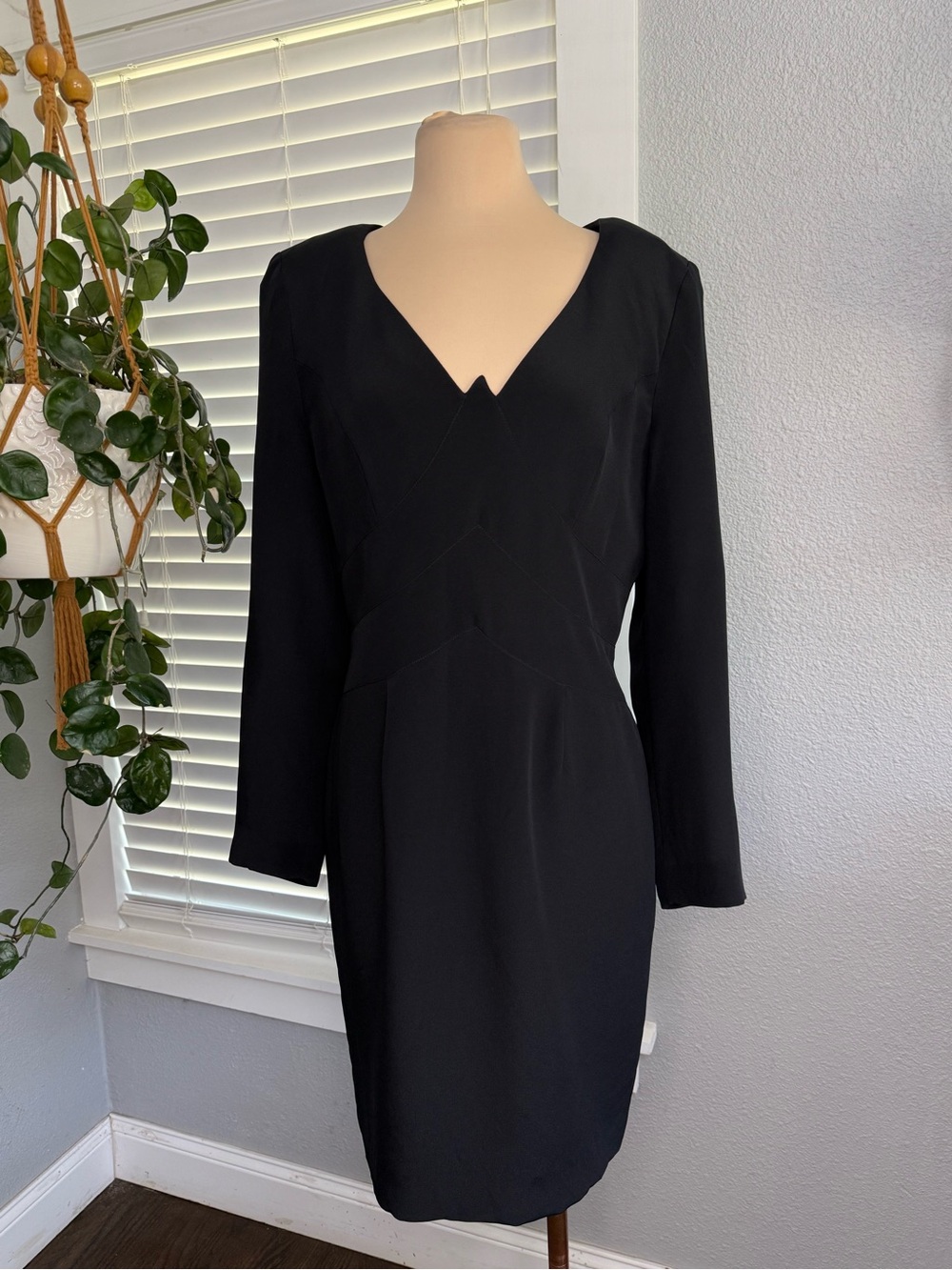 Vintage 80's Escada Couture Black Cocktail Dress Size EU 36